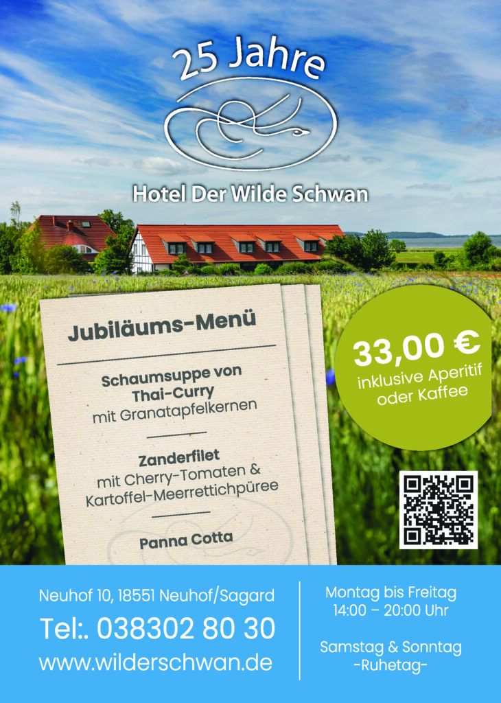 25 Jahre Jubiläum Menü