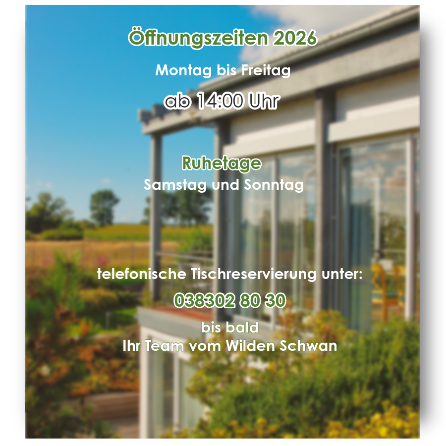 Aktuelle Öffnungszeiten Hotel Der Wilde Schwan für 2026