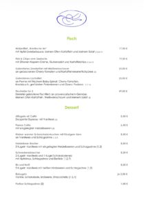 Fisch und Dessert August 2026
