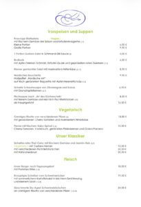 Speisekarte ab 07.Juli